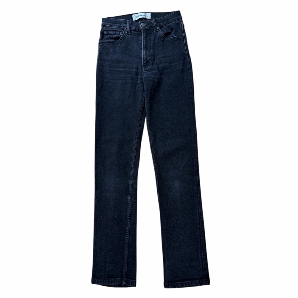 Reformation Dark Indigo Straight-Leg Jeans